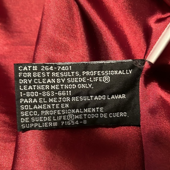 Jacqueline Ferrar wine colored full leather jacket with zipper front - Picture 5 of 5